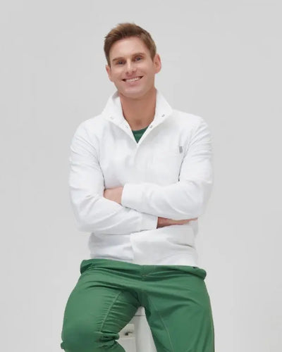 Lab Coat Zip Up Men gamonmedical