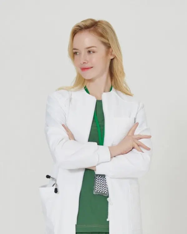 Lab Coat Zip Up Women gamonmedical