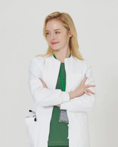 Lab Coat Zip Up Women gamonmedical